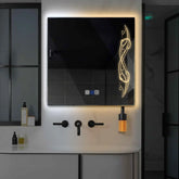 Specchio LED Quadrato | Pulsanti touch | Funzione anti-appannamento | Temperatura di colore regolabile - Reyze Serie Good Vibes Modello 6